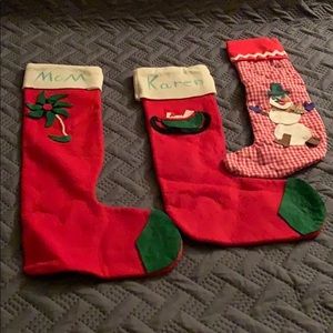Vintage Christmas Stockings lot of 3